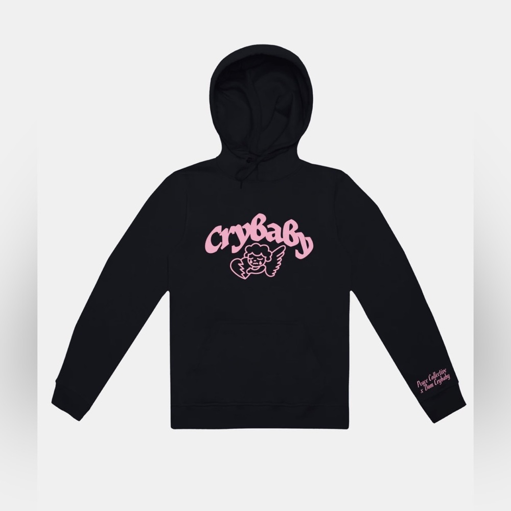 NEW Peace Collective Crybaby Hoodie - Black - Unisex Size Medium